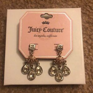 Juicy Couture “life is juicy” crown earrings
